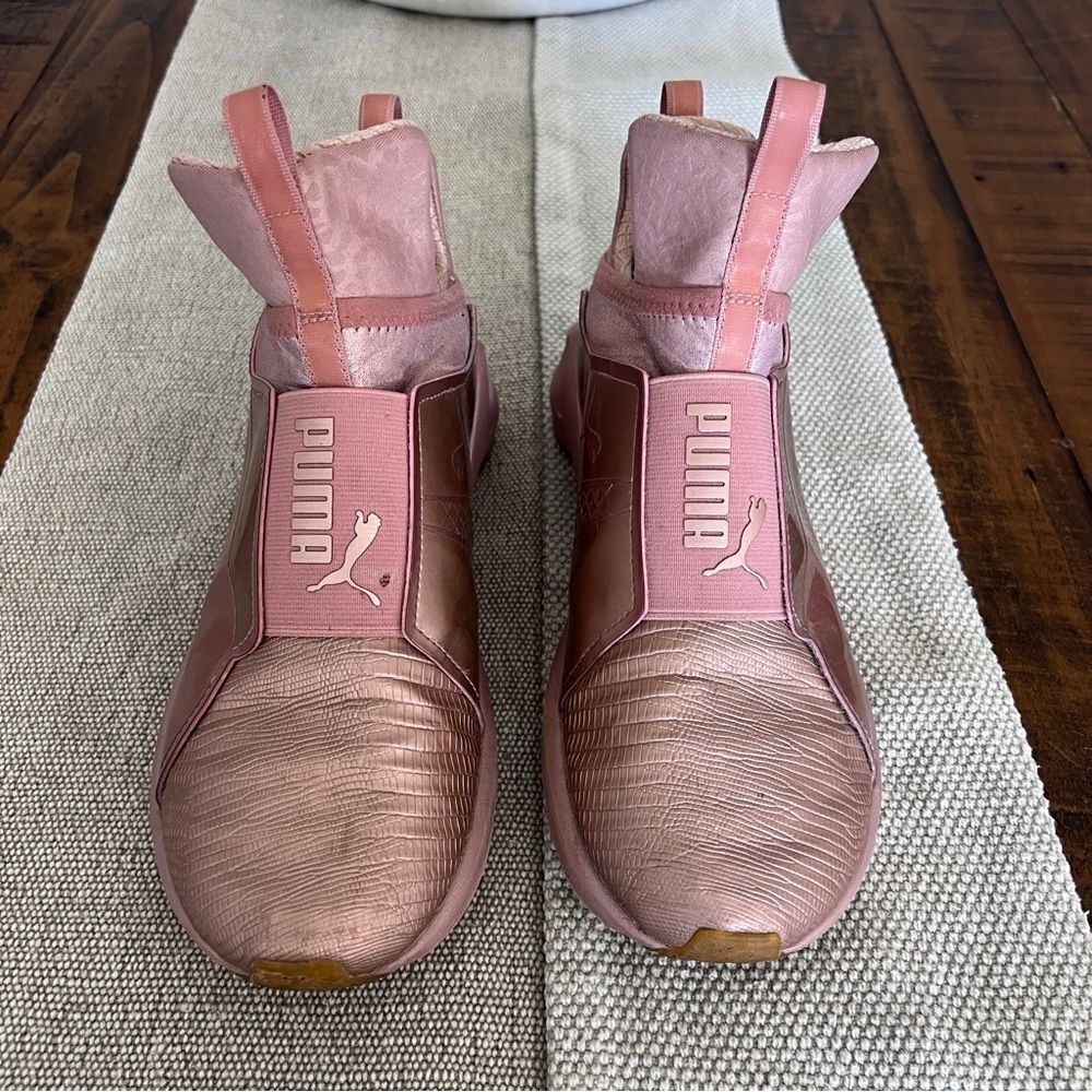 Puma Pink Faux Reptile Slip-On Sneakers 
Size 7.5